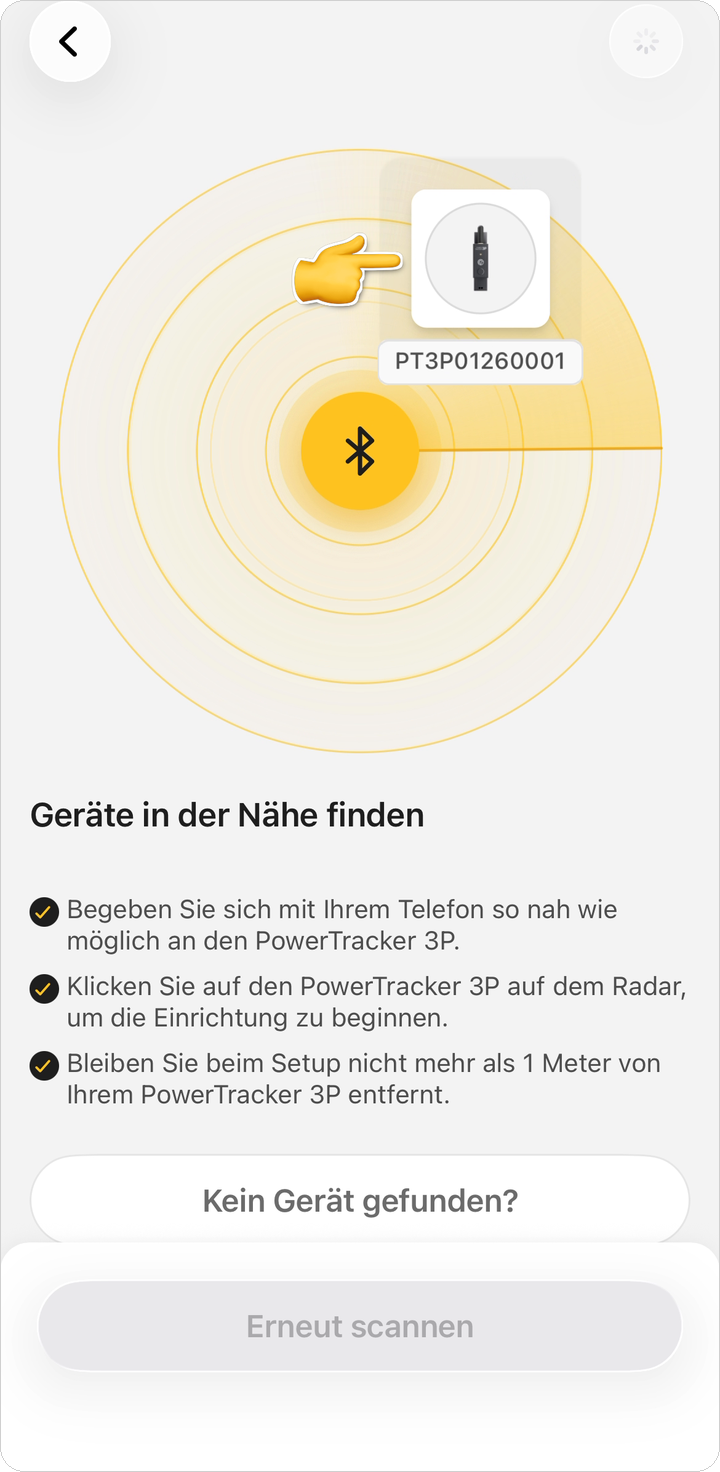 Radar: PowerTracker 3P antippen