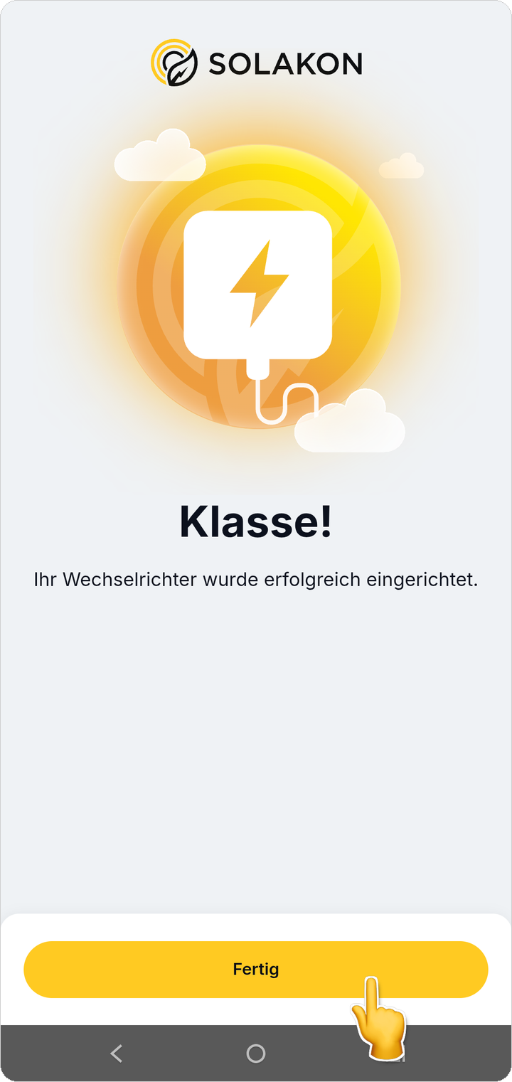 Erfolgreiche Einrichtung