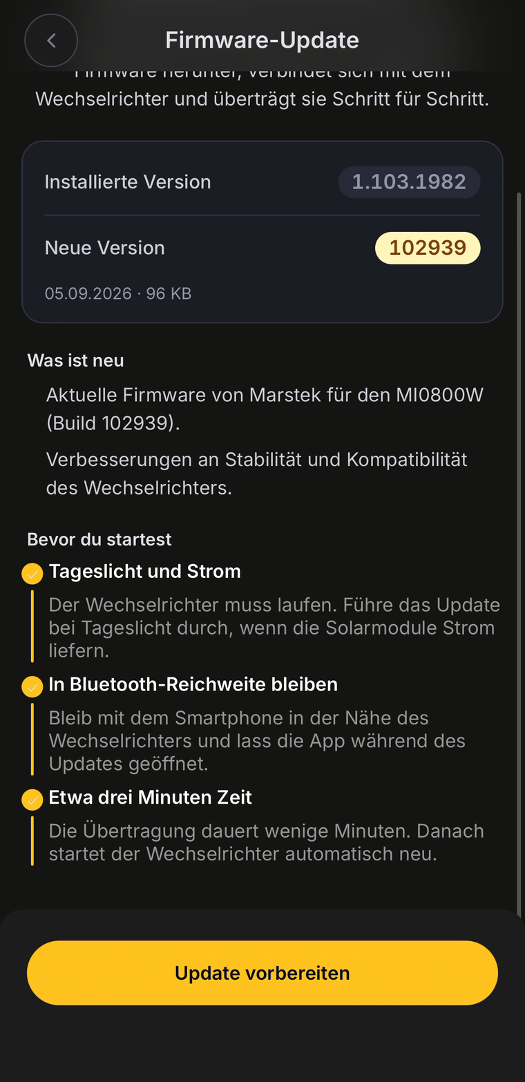 Checkliste „Bevor du startest" mit den Punkten Tageslicht und Strom, In Bluetooth-Reichweite bleiben und Etwa drei Minuten Zeit