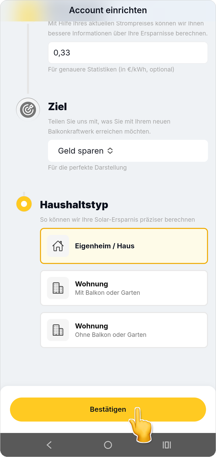 Angaben bestätigen