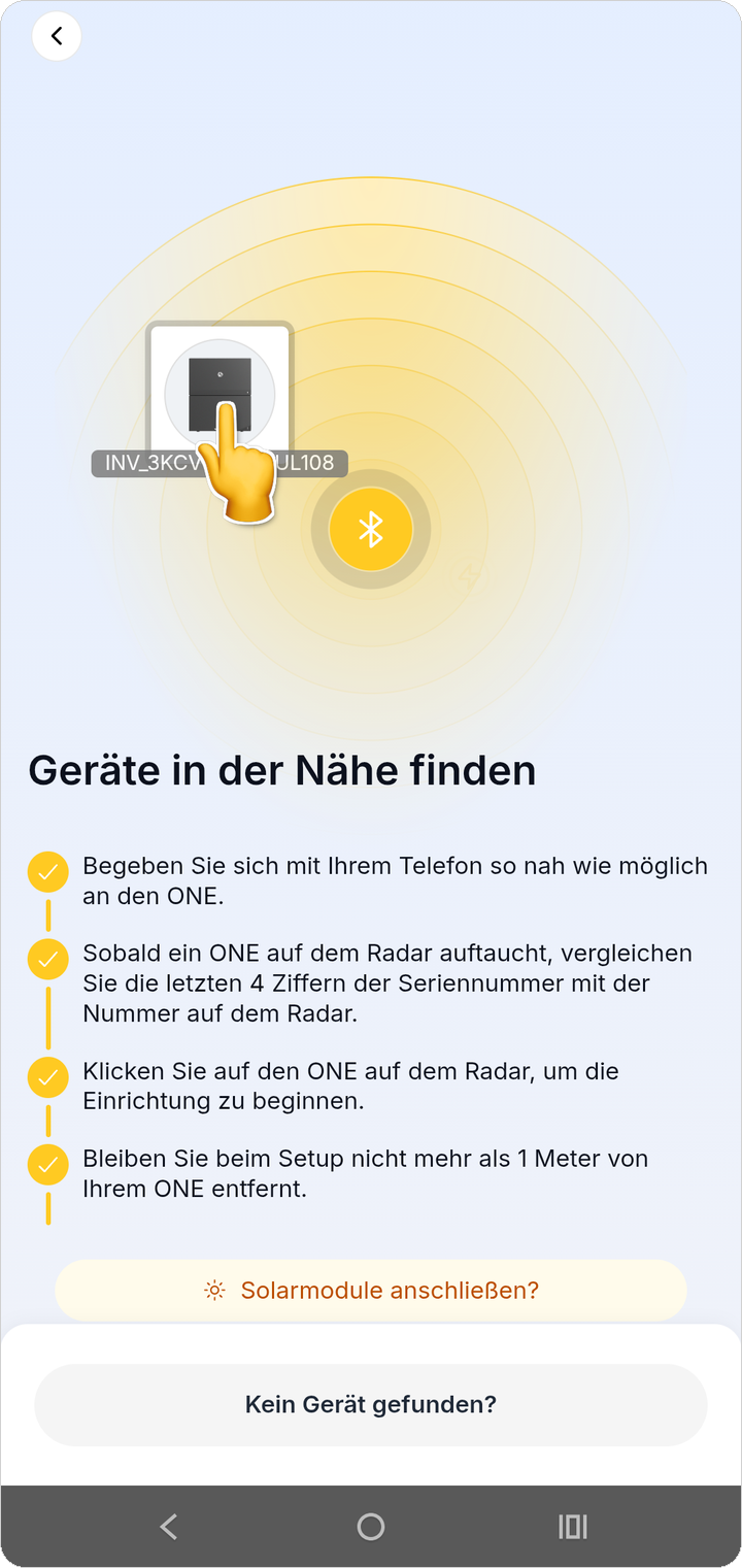 Solakon-Hinweis bestätigen
