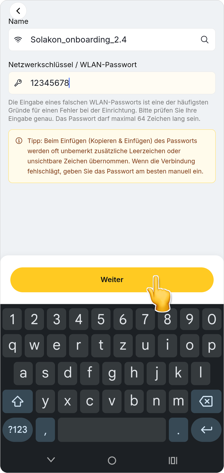 WLAN-Verbindung starten