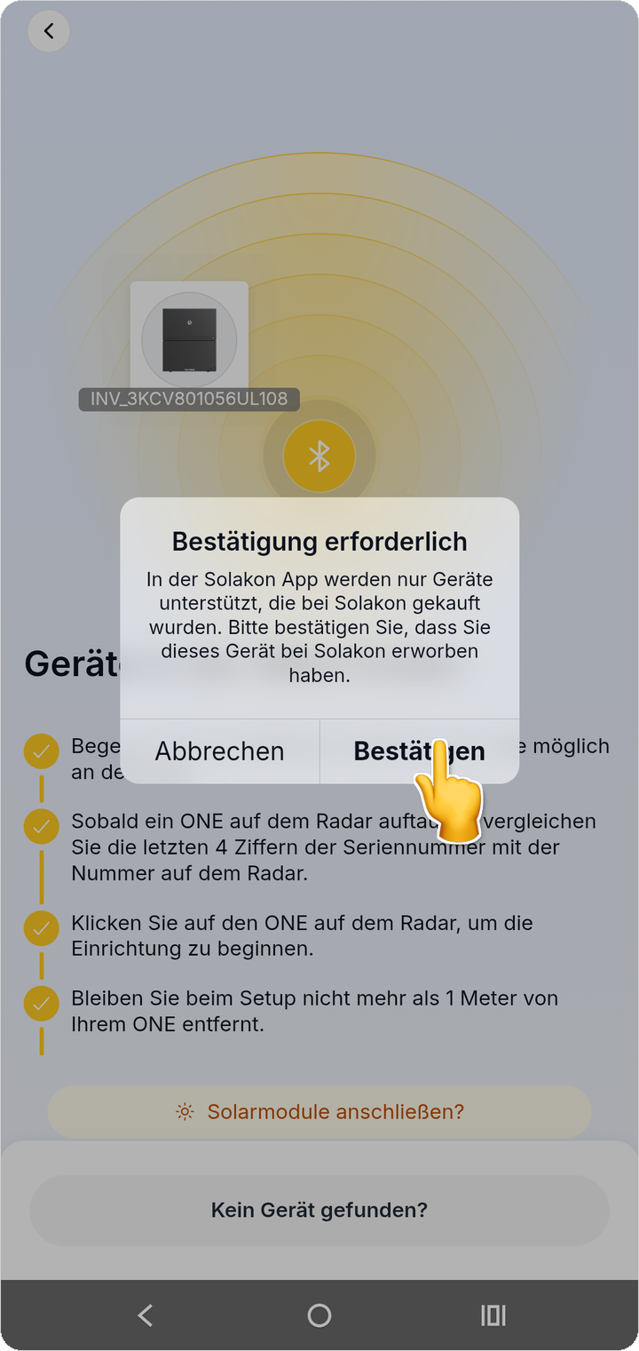 WLAN-Antenne montieren und fortfahren