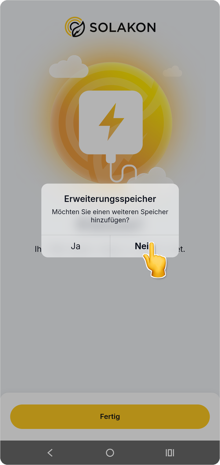 Dialog zum Erweiterungsspeicher schließen