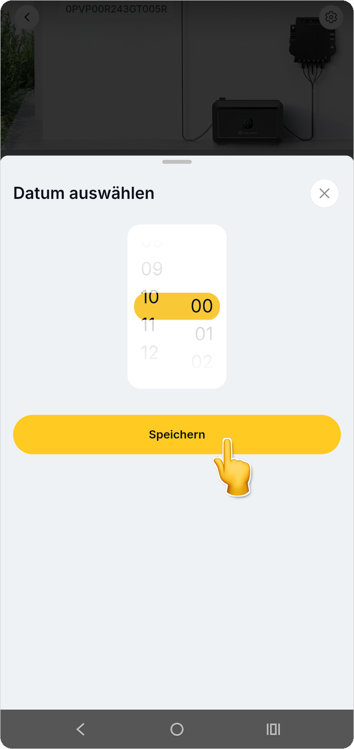 Startzeit 10:00 auswählen