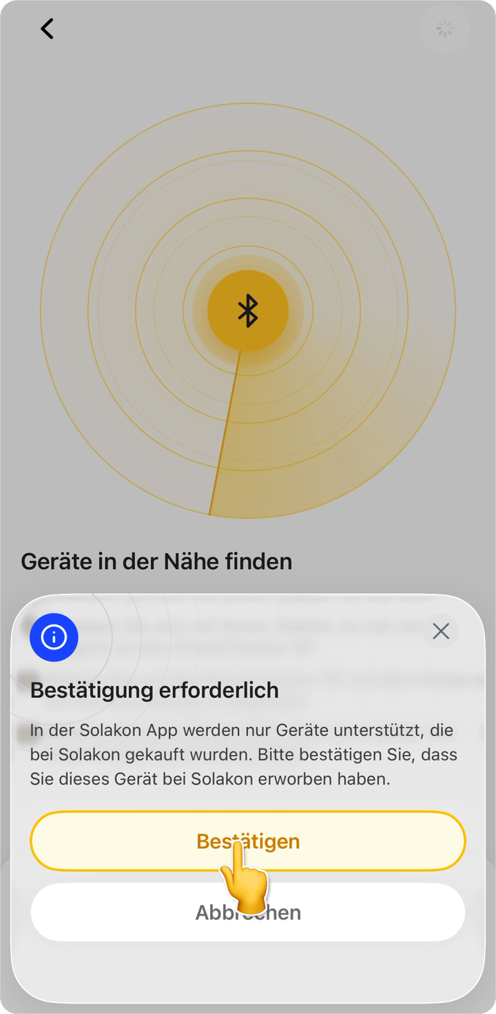 Bestätigung erforderlich: Bestätigen